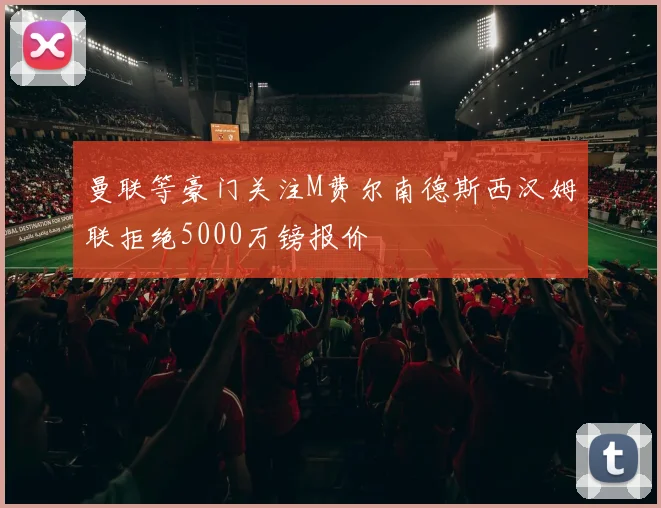 曼联等豪门关注M费尔南德斯西汉姆联拒绝5000万镑报价